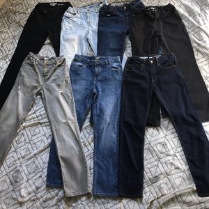 Lot of 7 Boys Jeans Size 16 Skinny Fit Cat & Jack